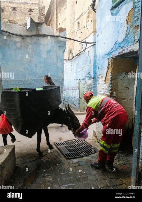 Morocco Fes Municipal Waste Collection Stock Photo Alamy