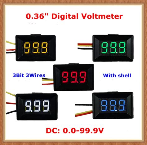 Aliexpress Buy RD 0 36 Digital Voltmeter 3 Digit Five Colors DC0