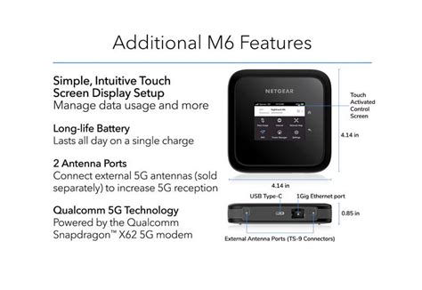Nighthawk M6 MR6150 Unlocked 5G Mobile Hotspot Router NETGEAR