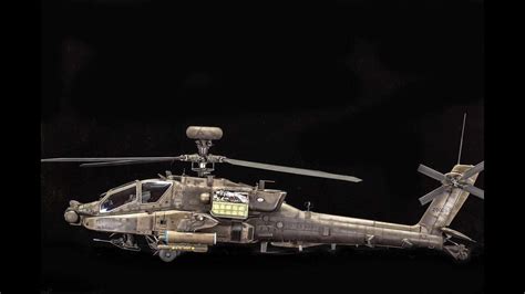 Takom Scale Ah D Apache Longbow Plastic Model Kit Off