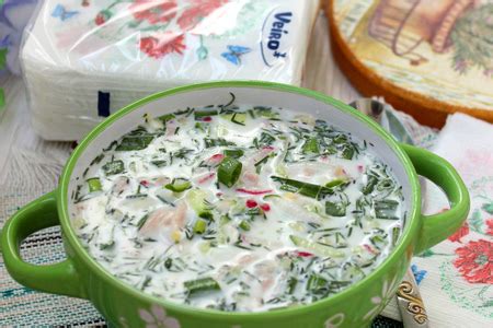 Окрошка на сметане и минералке - пошаговый рецепт с фото (116008 ...