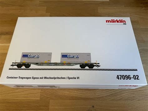 Märklin 47096 02 SetContainer Tragwagen Sgnss SBB Neu Neuf Kaufen