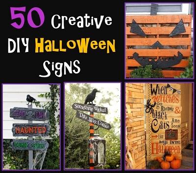 50 Creative DIY Halloween Signs – DIY Garden, Crafts and More