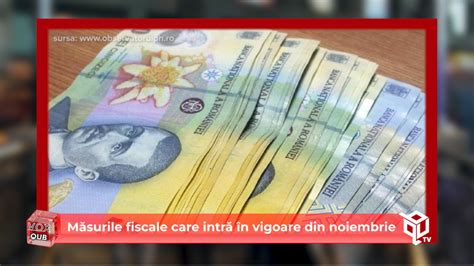 Măsurile fiscale care intră în vigoare din noiembrie VOX QubTV