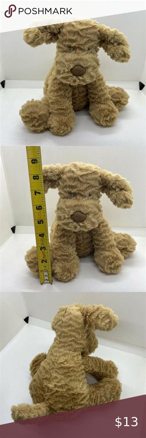 Jellycat Fuddlewuddle Puppy Dog Plush Tan Golden Brown Bean Bag Stuffed