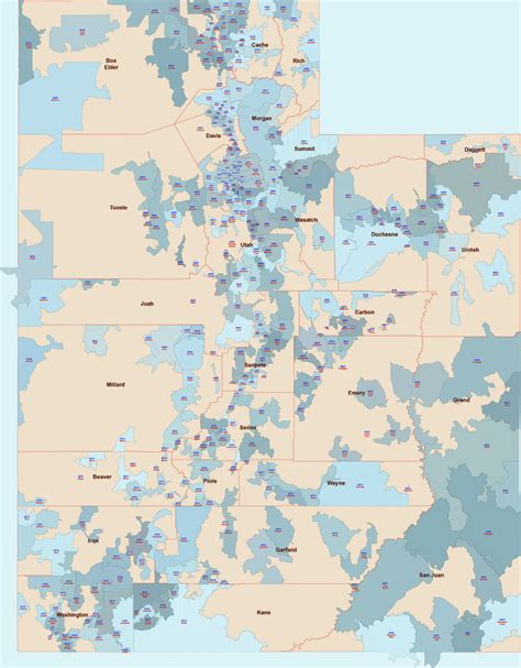 Free Utah Zip Code Map - Dionne Hephzibah