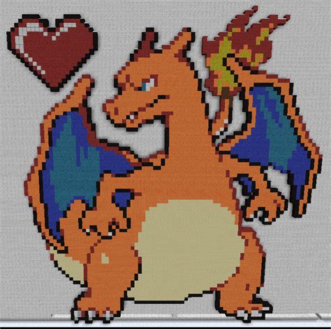 Charizard Pixel Art by BubblezwithaZ on DeviantArt