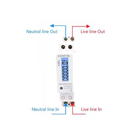 Ootdty Lcd Digitale Eenfase Din Rail Elektriciteit Grandado