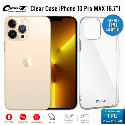 Optimuz Case Transparan Tpu Fleksibel Iphone Pro Max Inch