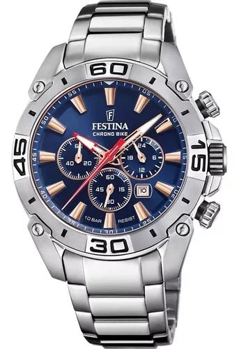 Reloj Para Hombre Festina Chrono Bike F Plateado Cuotas Sin