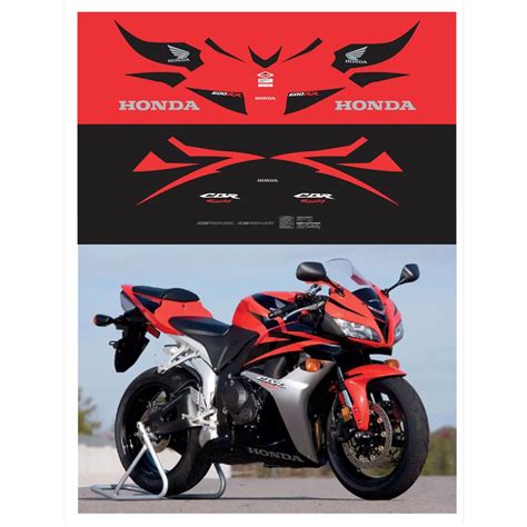 Kit Adesivos Emblema Cbr 600rr 2007 Vermelha Shopee Brasil