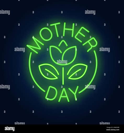 Mother Day Neon Sign Stock Vector Image And Art Alamy