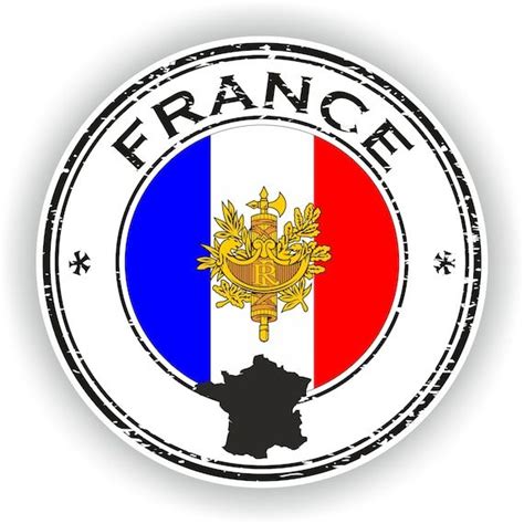 France Seal Sticker Round Flag For Laptop Book Fridge Guitar Motorcycle