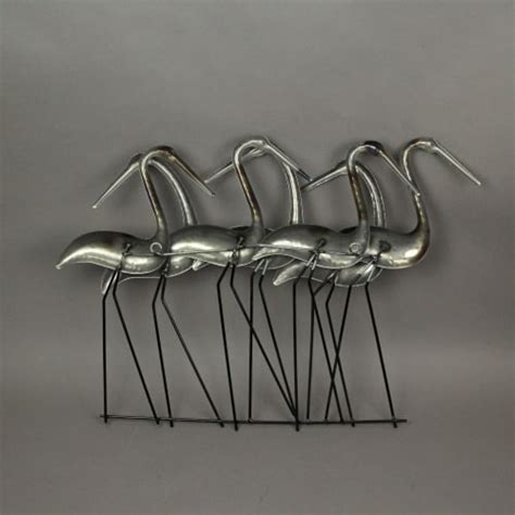 J D Yeatts Metal Flock Of Coastal Birds Wall Art Sculpture Hanging