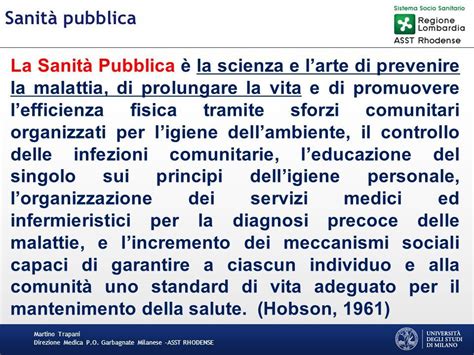 Principi Di Igiene E Di Sanit Pubblica Martino Trapani Direzione