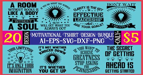 Motivational T Shirt Design Bundle Bundle · Creative Fabrica