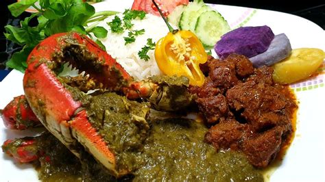 Callaloo With Crab Stew Pork And Provision Trinidad And Tobago 🇹🇹