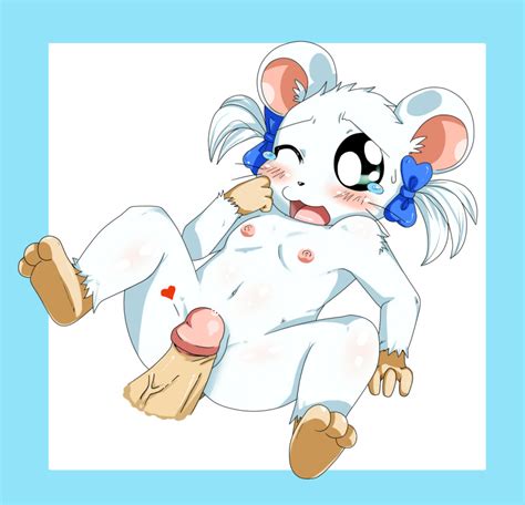 Rule 34 Bijou Blush Female Furry Hamster Hamtaro Series Nipples Penis Pussy Ribbons Rodent