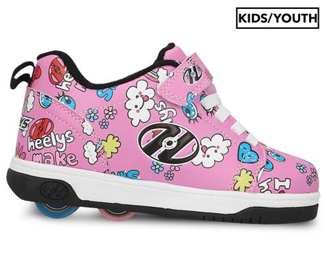 Heelys Girls Asphalt 2 Wheel Skate Shoes Black Silver Pink Atelier