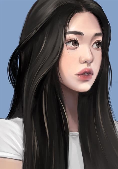 Artstation Korean Singer Digital Painting