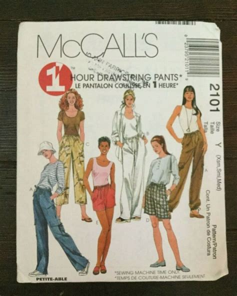 Mccalls Misses Pull On Pants Or Shorts Sz Lrg Xlg For Sale Online