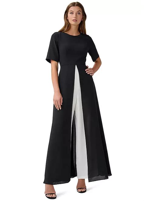 Adrianna Papell Overlay Crepe Jumpsuit Freemans