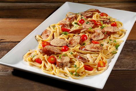 Delicious Hillshire Farms Smoked Sausage And Pasta Recipe With Alfredo Sauce