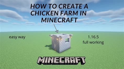 How To Create A Automatic Chicken Farm In Minecraft 1 16 5 Java Edition Full Working Youtube