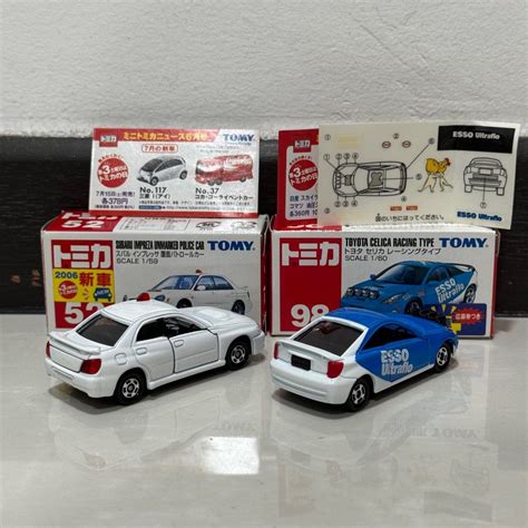 Tomica 52 Subaru Impreza Unmarked Police Car 98 Toyota Celica Racing