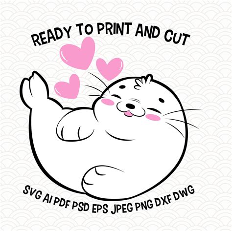 Cute Seal Svg File Includes Seal Vector File Good For Etsy