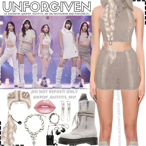 LE SSERAFIM UNFORGIVEN LIVE PERFORMANCE INSPIRED OUTFIT 7 9 KPOP