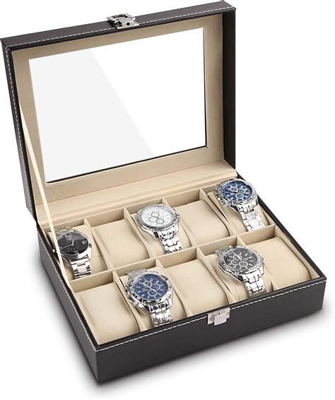 Boite Montre Coffret Rangement Bo Te Pr Sentoir Montres Avec