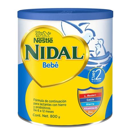 Fórmula Para Lactantes Nestlé Nidal Bebé Etapa 2 De 6 A 12 Meses 800 G Walmart