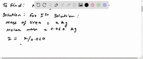 SOLVED A Quantity Of 1 Kg Of 2 M Urea Solution Is Mixed With 2 Kg Of 4