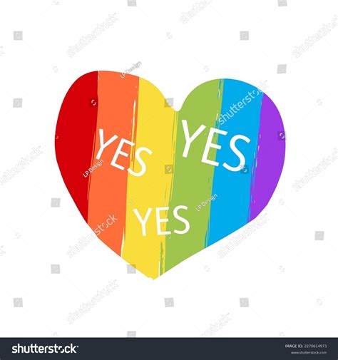 Lgbtq Heart Shaped Rainbow Symbol Words Stock Vector Royalty Free 2270614973 Shutterstock