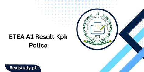 ETEA A1 Result 2024 Kpk Police Check Online