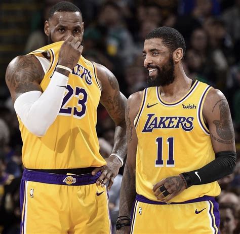 NBA Retweet On Twitter LeBron James X Kyrie Irving In Purple And Gold