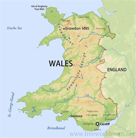 Wales Karte