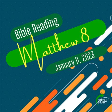 January 11 2023 Bible Reading FRESH START FELLOWSHIP