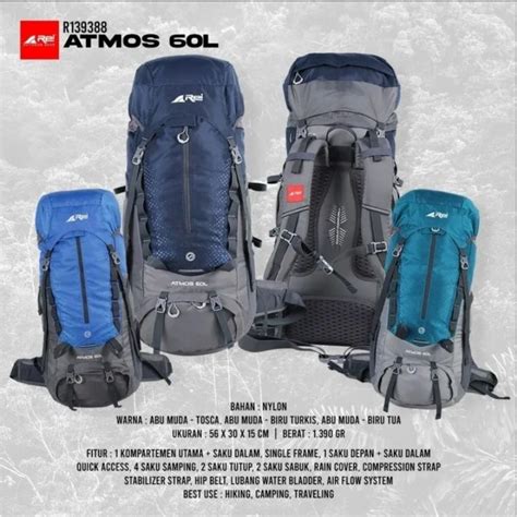 Jual Tas Ransel Carrier Arei Atmos Liter Original Tas Pendaki Gunung