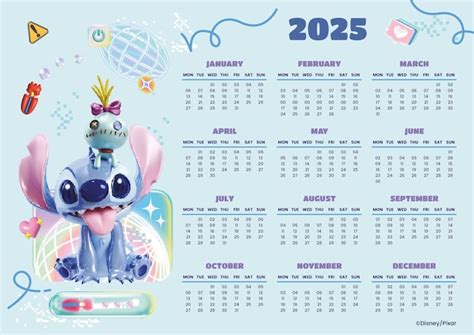 Calendrier annuel de Lilo et Stitch Modèle Disney Premium