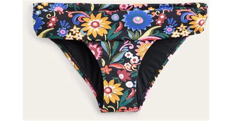 Boden Classic Fold Bikini Bottoms Black In Blue Lyst