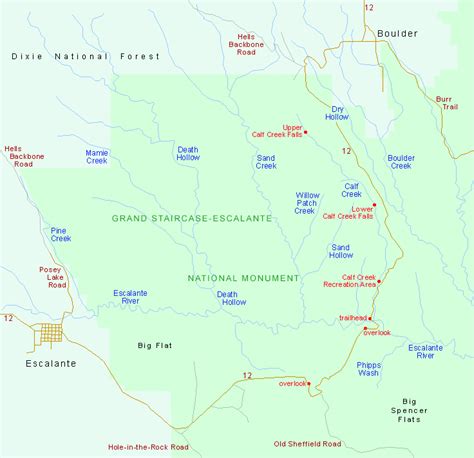 Grand Escalante National Park Map