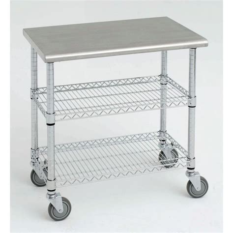 Wonderful Kitchen Cart Stainless Steel Top Kitchen Cart Steel Home