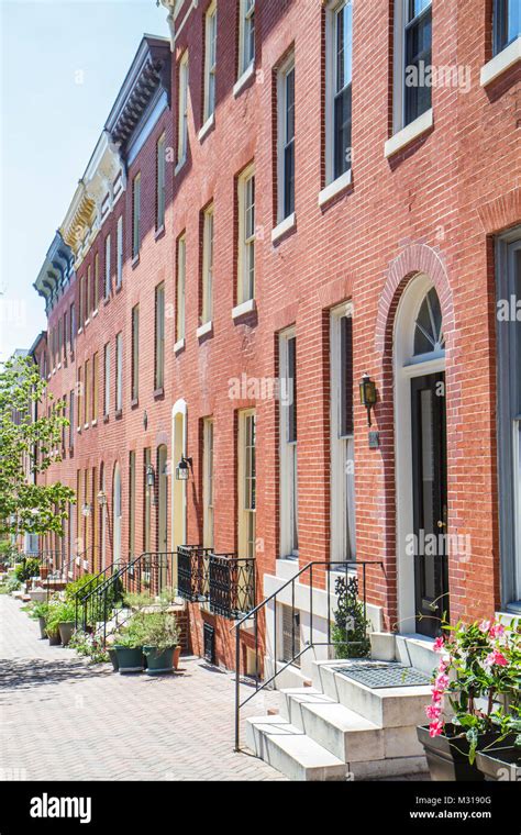 Baltimore Brick Houses In A Row Hi Res Stock Photography And Images Alamy