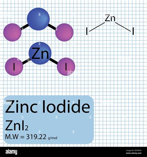 Chemical structure of zinc iodide hi-res stock photography and images ...