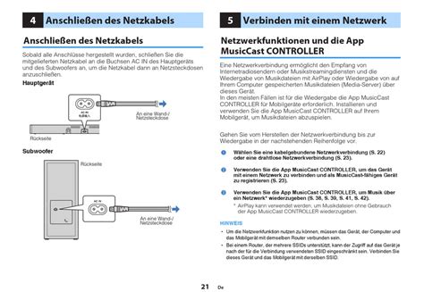 Anschlie En Des Netzkabels Verbinden Mit Einem Netzwerk