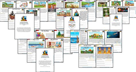 50 Grade 1 5 Reading Comprehension Cards Editablemaking English Fun