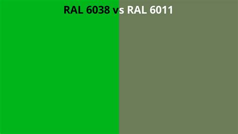 Ral 6038 Vs 6011 Ral Colour Chart Uk