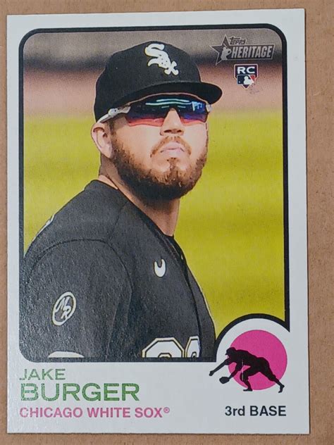 2022 Topps Heritage 381 Jake Burger Chicago White Sox Rookie Card Rc